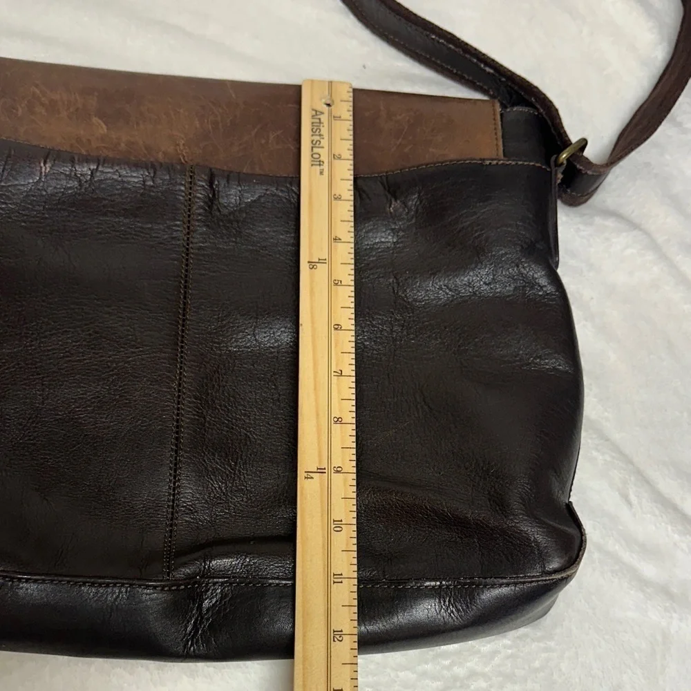 Vintage Bosi Distressed leather messenger Bag